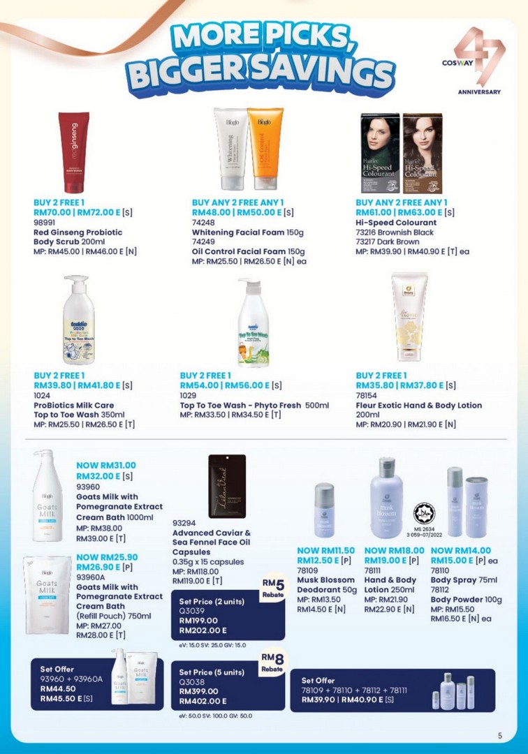 Cosway-47th-Anniversary-Member-Special-Promotion-5 15 August-30 September 2026: Cosway 47th Anniversary Member Special Promotion, PWP Deals Up to 60% OFF on Selected Products