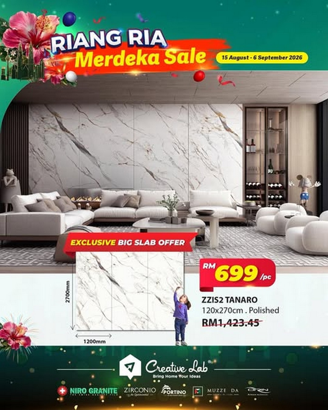 Creative-Lab-by-Niro-Granite-Riang-Ria-Merdeka-Sale-3 15 August-6 September 2026: Creative Lab by Niro Granite: Riang Ria Merdeka Sale with Up to 70% OFF on Home Improvement Ideas, Tiles and More