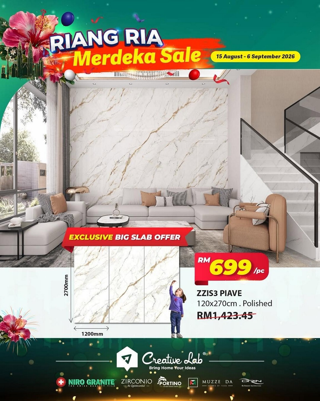 Creative-Lab-by-Niro-Granite-Riang-Ria-Merdeka-Sale-4 15 August-6 September 2026: Creative Lab by Niro Granite: Riang Ria Merdeka Sale with Up to 70% OFF on Home Improvement Ideas, Tiles and More