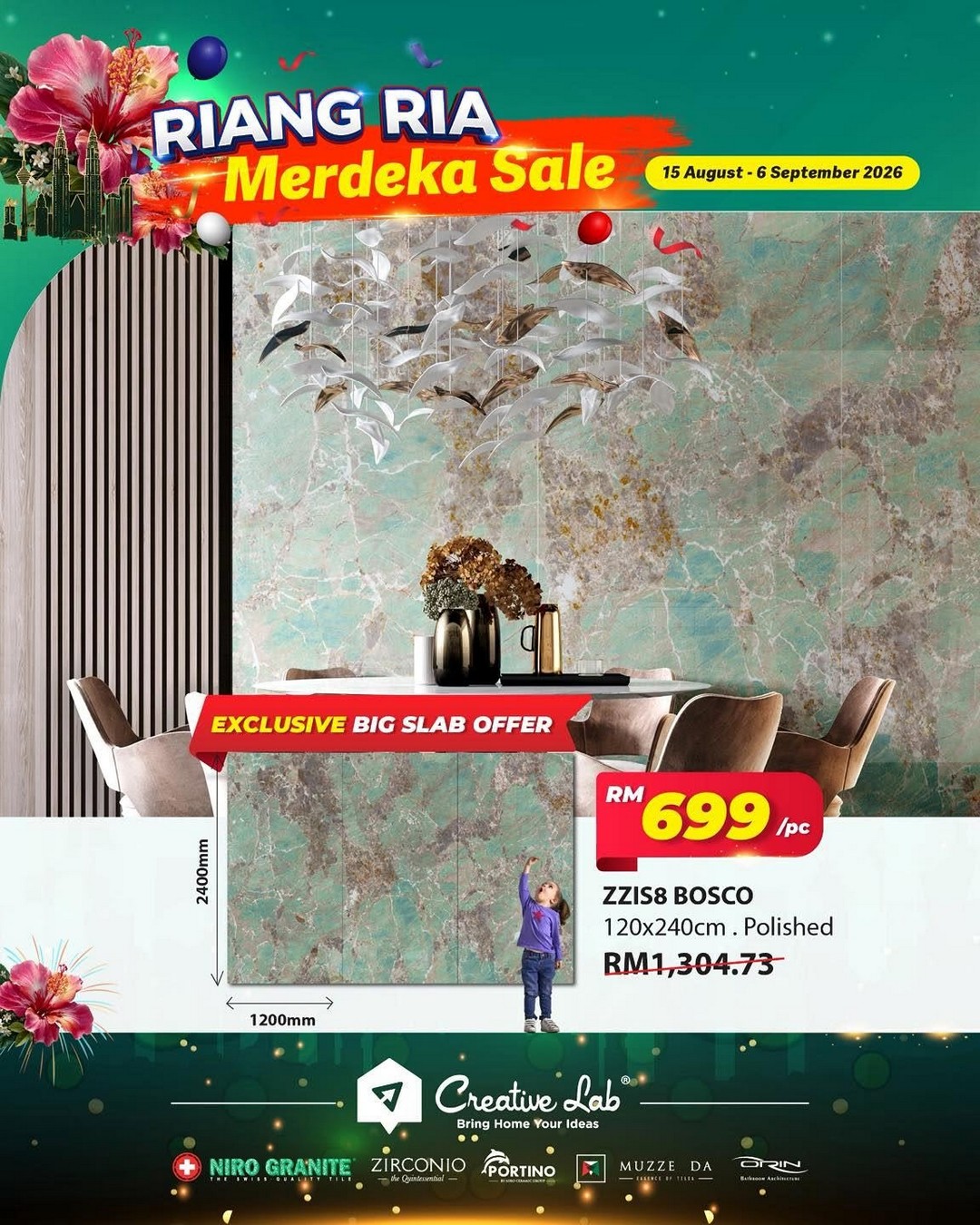 Creative-Lab-by-Niro-Granite-Riang-Ria-Merdeka-Sale-5 15 August-6 September 2026: Creative Lab by Niro Granite: Riang Ria Merdeka Sale with Up to 70% OFF on Home Improvement Ideas, Tiles and More