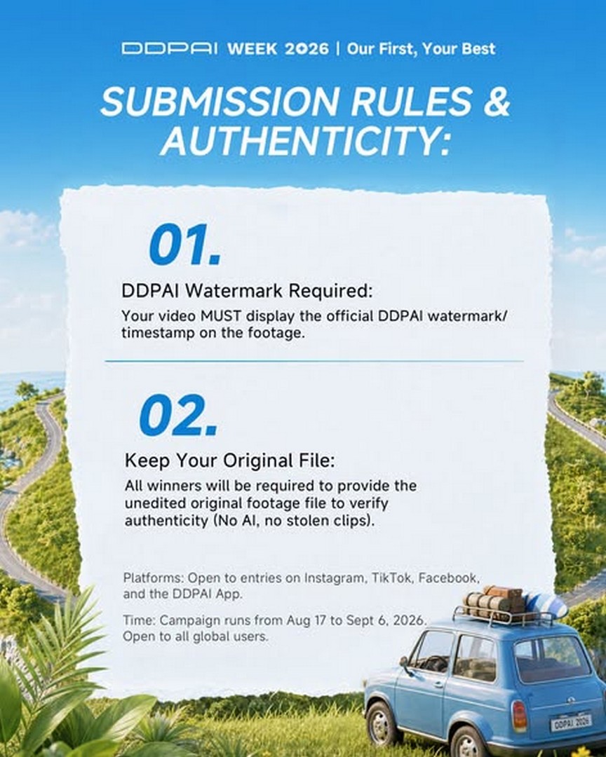 DDPAI-Global-DDPAIWEEK2026-Promotion-2 17 August-6 September 2026: DDPAI Global: #DDPAIWEEK2026 Promotion – Submit Your Dash Cam Footage and Stand a Chance to Redeem Exclusive DDPAI Gear for $1