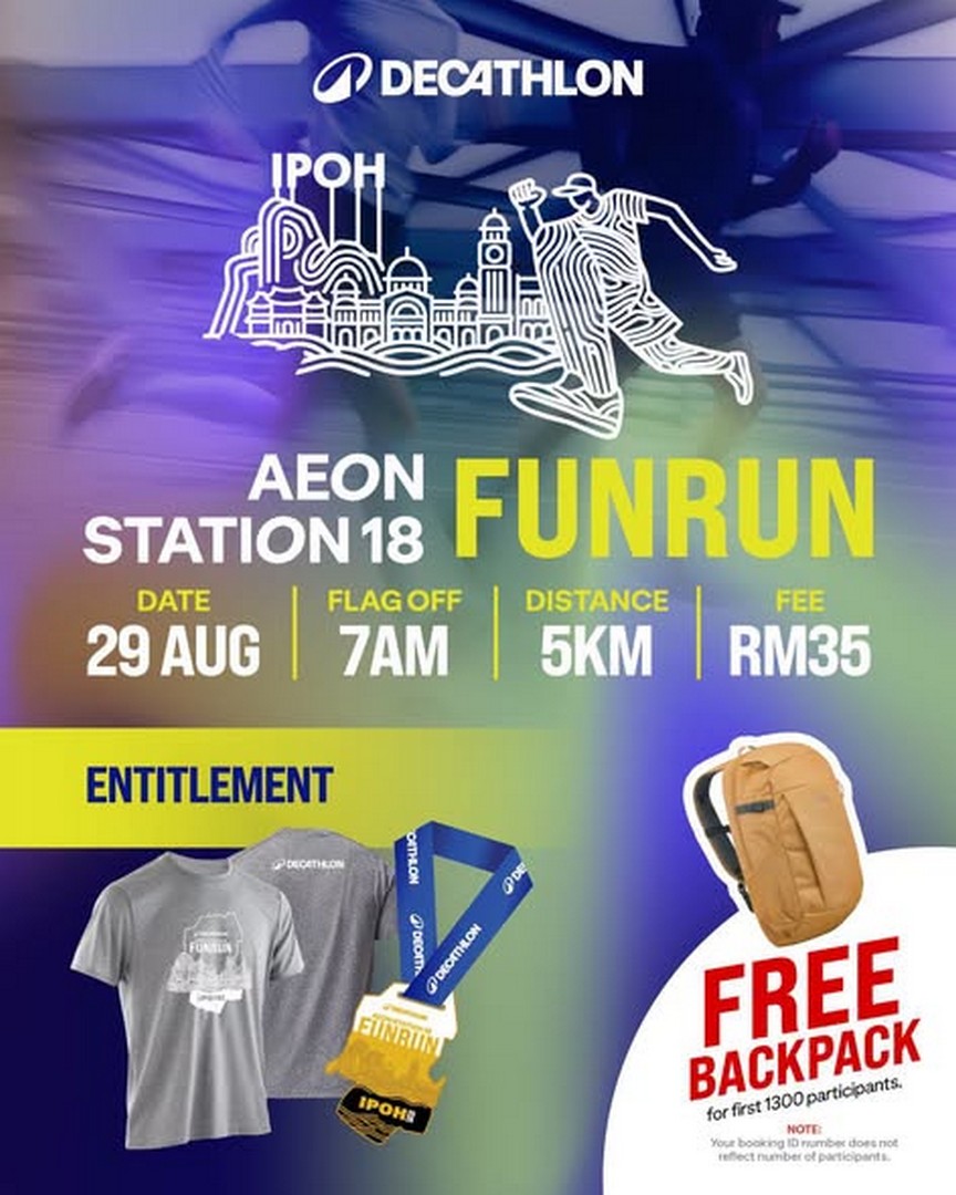 Decathlon-Malaysia-AEON-Station-18-Fun-Run-Event-Promotion 29 August 2026: Decathlon Malaysia: AEON Station 18 Fun Run Event Promotion With Free Backpack, Running Shirt And Finisher Medal In Ipoh