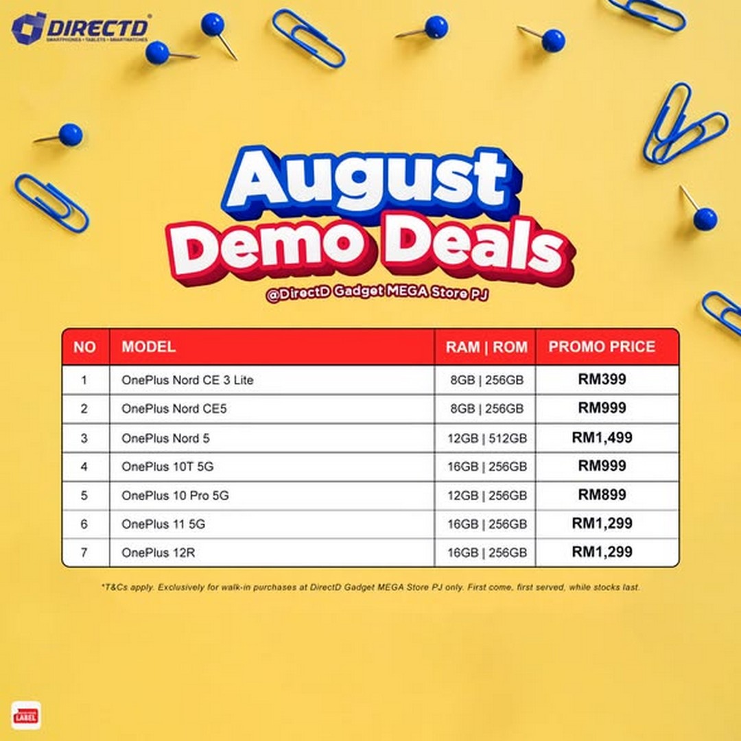 DirectD-August-Demo-Deals-Promotion-1 1-31 August 2026: DirectD: August Demo Deals Promotion at DirectD Gadget MEGA Store PJ with Limited-Stock Bargains