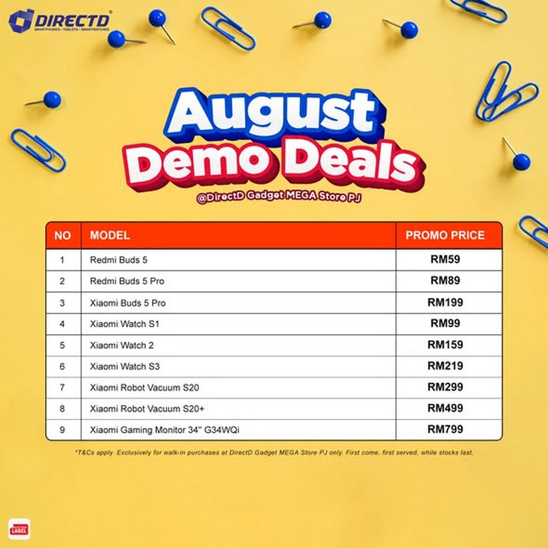 DirectD-August-Demo-Deals-Promotion-2 1-31 August 2026: DirectD: August Demo Deals Promotion at DirectD Gadget MEGA Store PJ with Limited-Stock Bargains