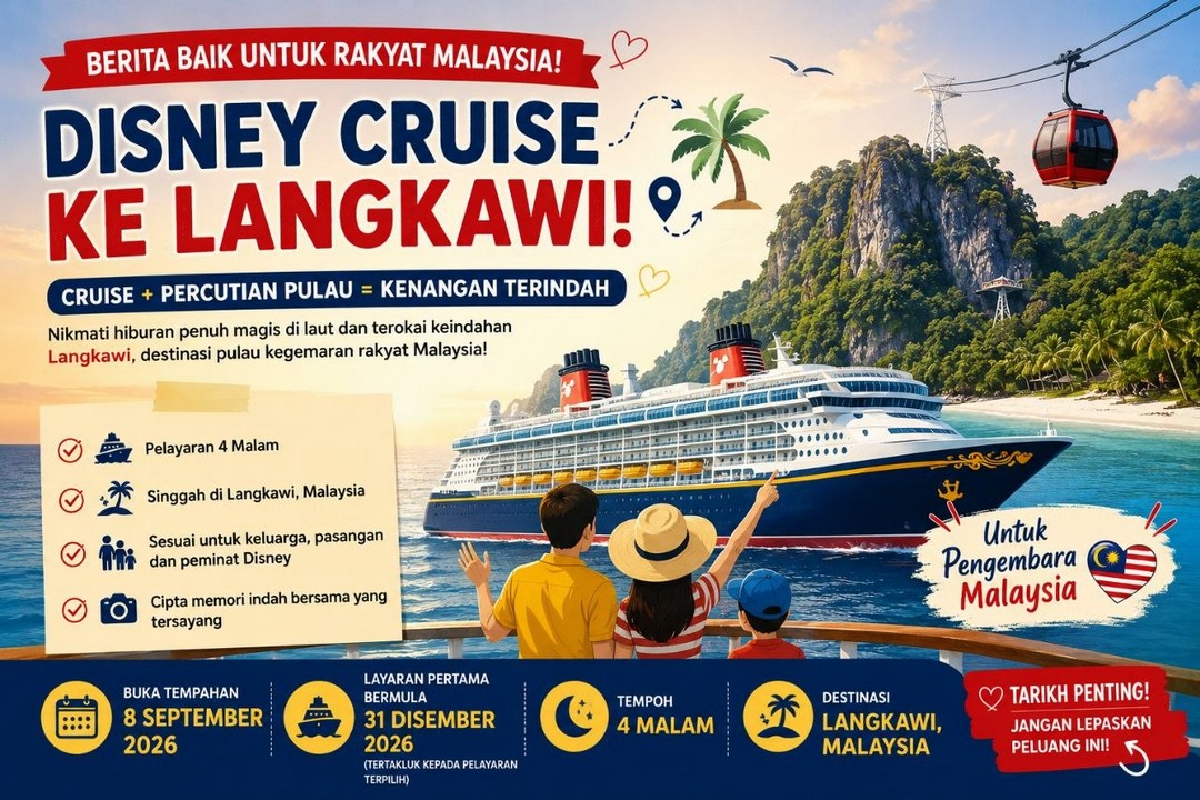 Disney-Cruise-Line-New-4-Night-Langkawi-Cruise-Promotion 8 September 2026 onwards: Disney Cruise Line, New 4-Night Langkawi Cruise Promotion and December 2026 Sailings