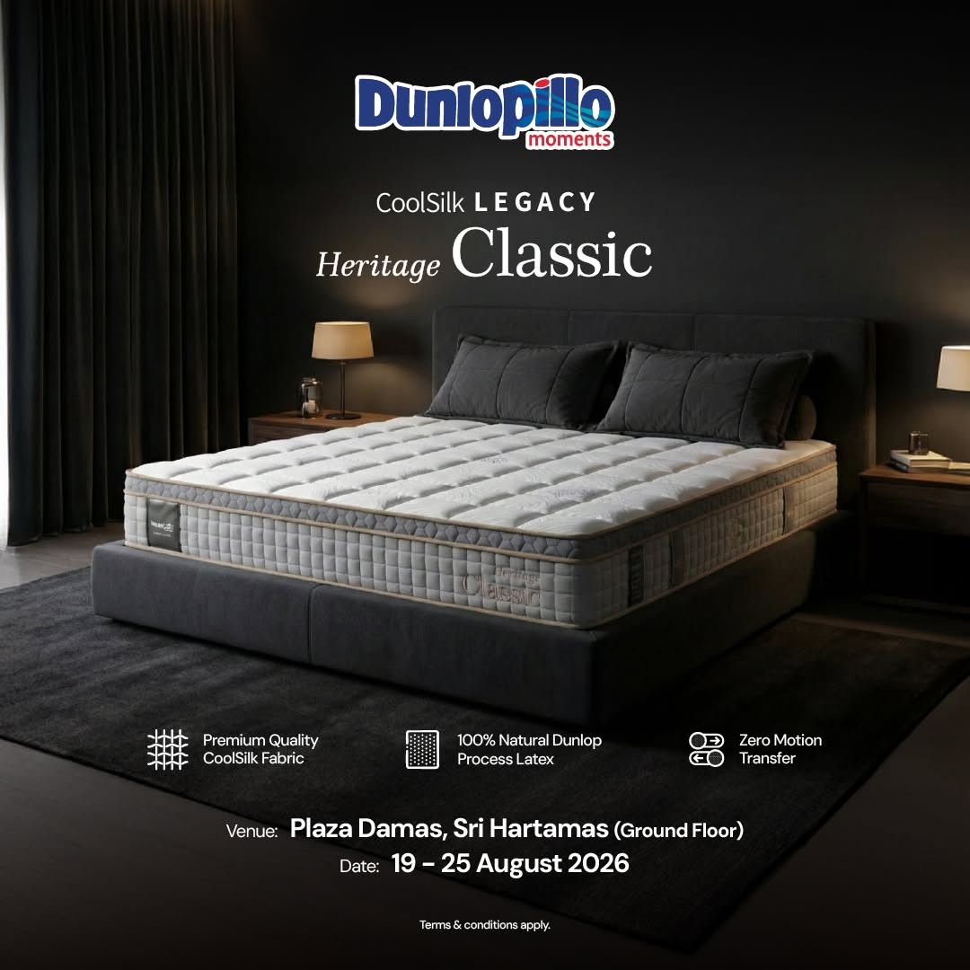 Dunlopillo-Malaysia-Merdeka-Mattress-Promotion-4 19-25 August 2026: Dunlopillo Malaysia: Merdeka Mattress Promotion with Buy 1 Free 2, Free Delivery and 0% Instalment at Plaza Damas