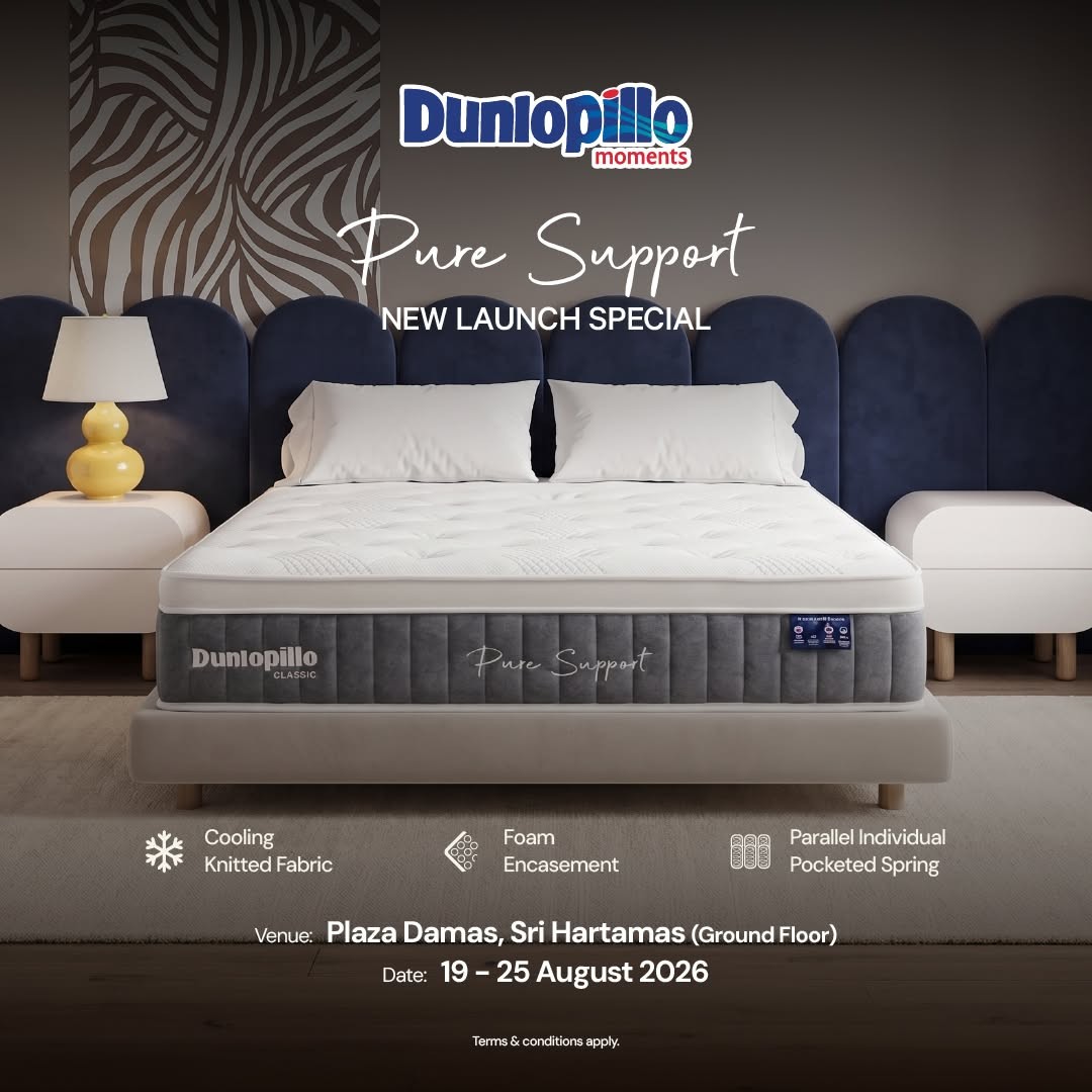 Dunlopillo-Malaysia-Merdeka-Mattress-Promotion-6 19-25 August 2026: Dunlopillo Malaysia: Merdeka Mattress Promotion with Buy 1 Free 2, Free Delivery and 0% Instalment at Plaza Damas