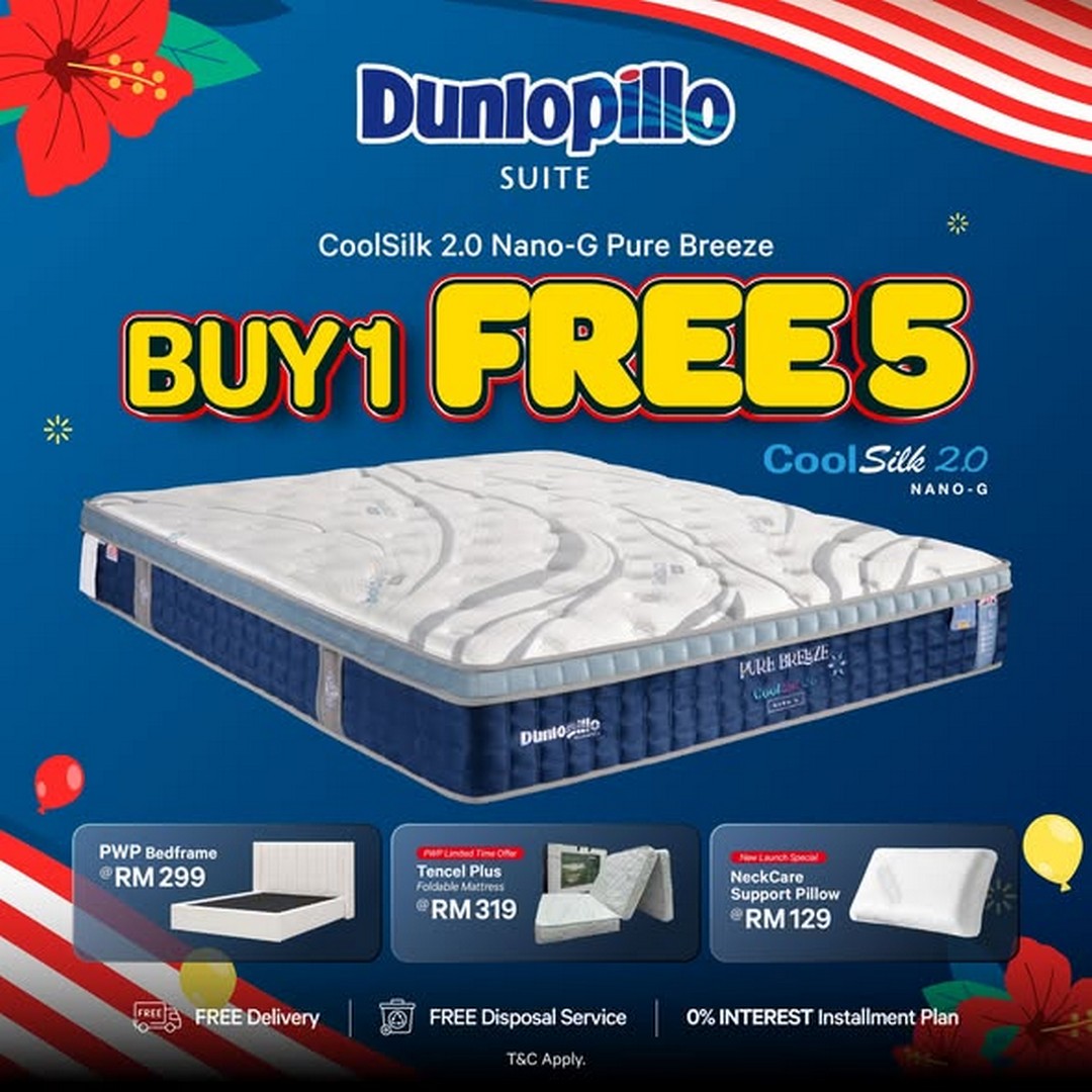 Dunlopillo-Malaysia-Merdeka-Sale-Promotion-3 Now Till 31 August 2026: Dunlopillo Malaysia Merdeka Sale Promotion, Up to 80% Off Mattresses, Bedframes and Pillows with Lucky Draw