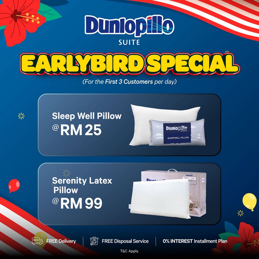 Dunlopillo-Malaysia-Merdeka-Sale-Promotion-9 Now Till 31 August 2026: Dunlopillo Malaysia Merdeka Sale Promotion, Up to 80% Off Mattresses, Bedframes and Pillows with Lucky Draw