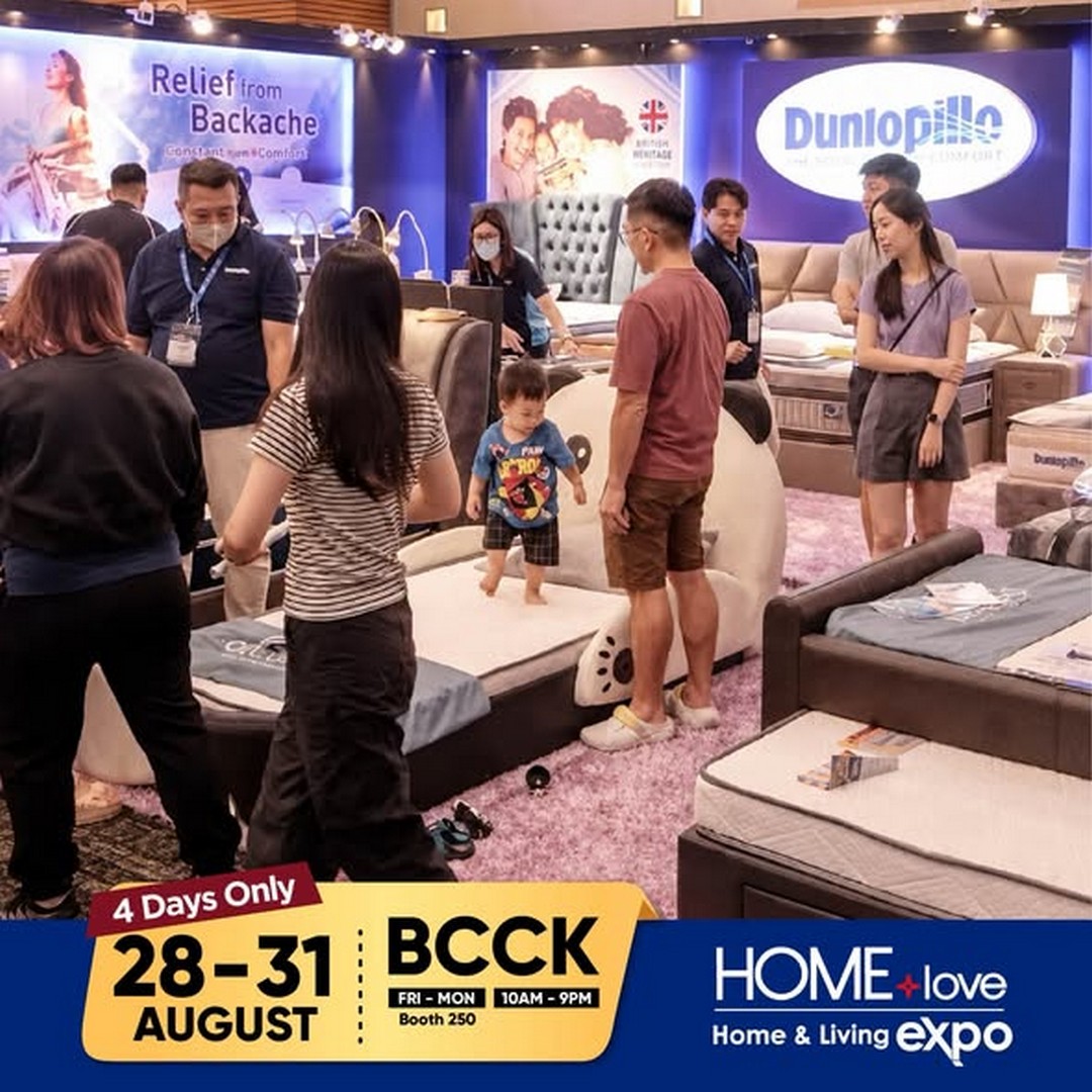 Dunlopillo-Malaysia-Sale-Promotion-at-BCCK-HOMElove-Home-Expo-1 28-31 August 2026: Dunlopillo Malaysia: Sale Promotion at BCCK HOMElove Home Expo with Buy 1 Mattress, Get 1 Free and Up to 50% Off