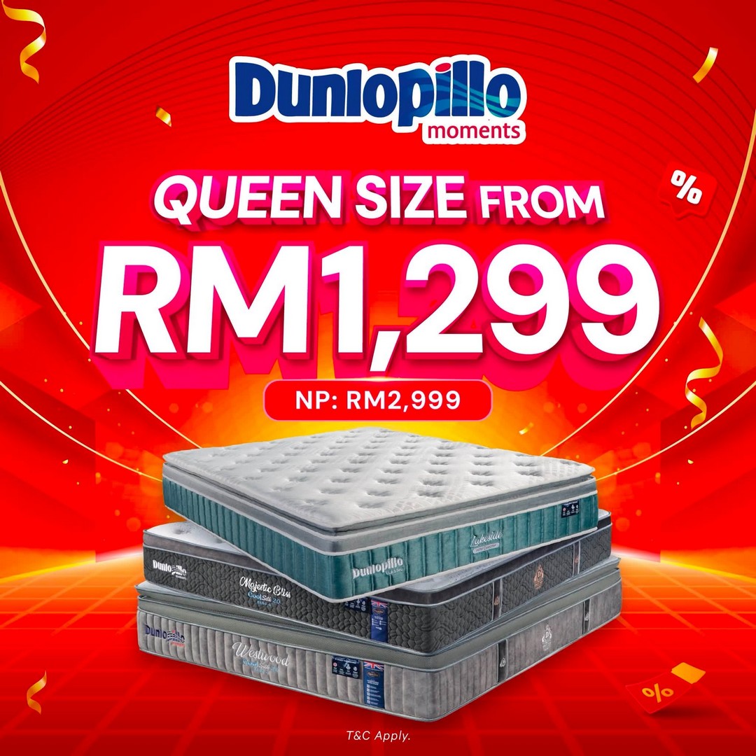 Dunlopillo-Malaysia-Warehouse-Sale-Promotion-with-Export-Stock-Overrun-4 5-16 August 2026: Dunlopillo Malaysia: Warehouse Sale Promotion with Export Stock Overrun Mattresses Starting from RM209 in Shah Alam
