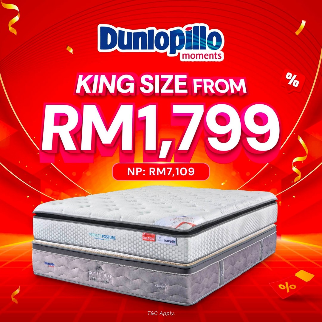 Dunlopillo-Malaysia-Warehouse-Sale-Promotion-with-Export-Stock-Overrun-5 5-16 August 2026: Dunlopillo Malaysia: Warehouse Sale Promotion with Export Stock Overrun Mattresses Starting from RM209 in Shah Alam