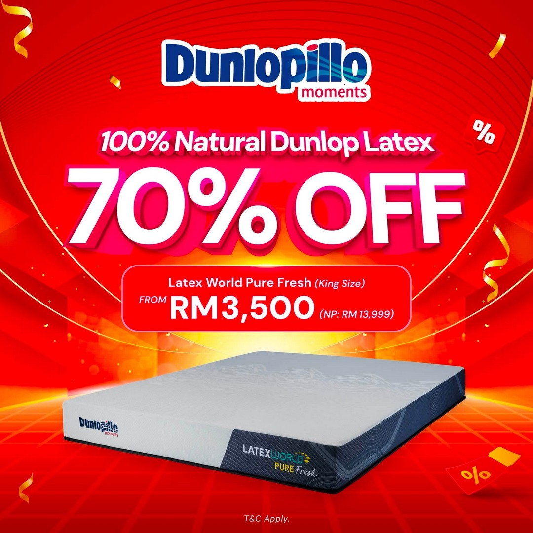 Dunlopillo-Malaysia-Warehouse-Sale-Promotion-with-Export-Stock-Overrun-6 5-16 August 2026: Dunlopillo Malaysia: Warehouse Sale Promotion with Export Stock Overrun Mattresses Starting from RM209 in Shah Alam