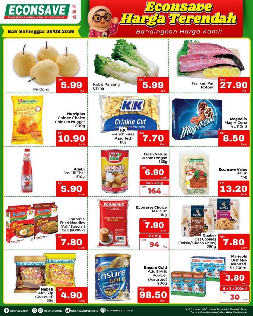 Econsave-Harga-Terendah-Promotion-with-Groceries 16-25 August 2026: Econsave: Harga Terendah Promotion with Groceries, Household Essentials & Appliances from RM3.80