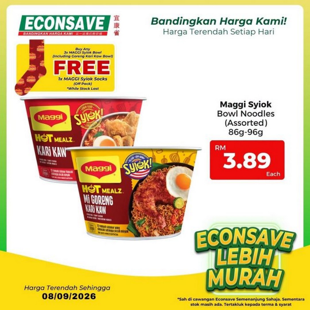 Econsave-Lebih-Murah-Promotion-–-Rice-from-RM27.90-Free-MAGGI-12 Now Till 8 September 2026: Econsave Lebih Murah Promotion – Rice from RM27.90 & Free MAGGI Syiok Socks with Selected Purchase