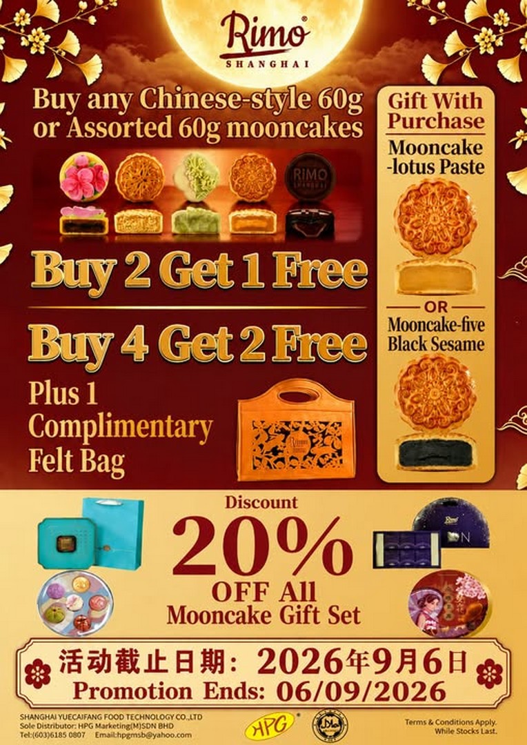GAMA-Supermarket-and-Departmental-Store-Mid-Autumn-Rimo Now till 6 September 2026: GAMA Supermarket and Departmental Store: Mid-Autumn Rimo Shanghai Mooncake Sale with Buy 2 Get 1 Free and 20% Off Gift Sets