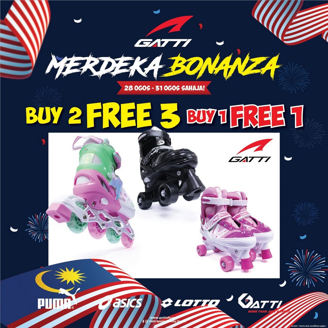 Gatti-Sports-Factory-Outlet-Merdeka-Bonanza-Buy-2-Free-3-Buy-1-Free-1-11 28-31 August 2026: Gatti Sports Factory Outlet: Merdeka Bonanza Buy 2 Free 3 & Buy 1 Free 1 Sportswear Sale Promotion