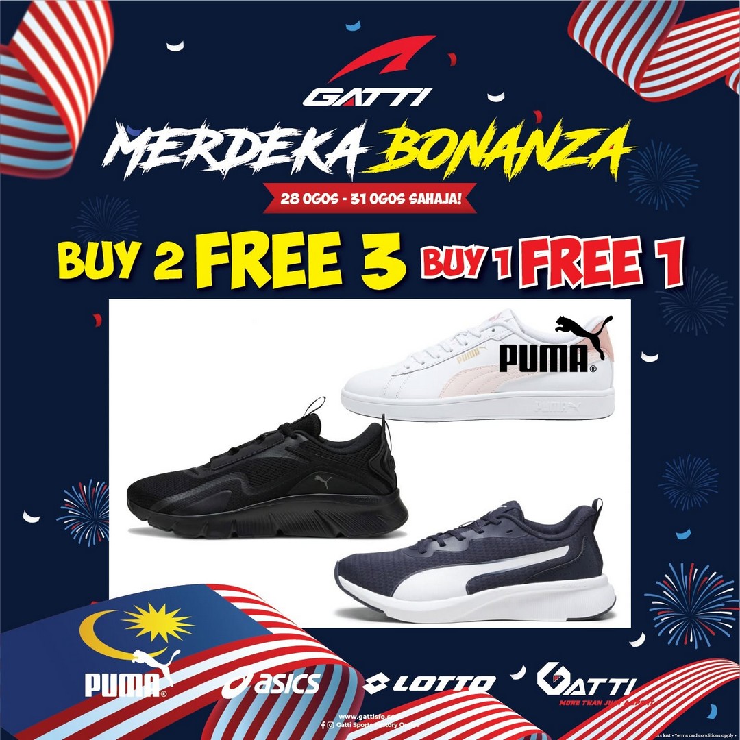 Gatti-Sports-Factory-Outlet-Merdeka-Bonanza-Buy-2-Free-3-Buy-1-Free-1-13 28-31 August 2026: Gatti Sports Factory Outlet: Merdeka Bonanza Buy 2 Free 3 & Buy 1 Free 1 Sportswear Sale Promotion