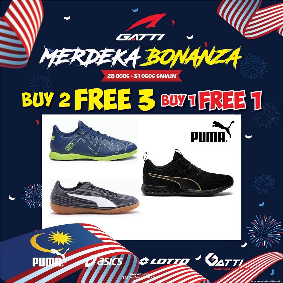 Gatti-Sports-Factory-Outlet-Merdeka-Bonanza-Buy-2-Free-3-Buy-1-Free-1-15 28-31 August 2026: Gatti Sports Factory Outlet: Merdeka Bonanza Buy 2 Free 3 & Buy 1 Free 1 Sportswear Sale Promotion