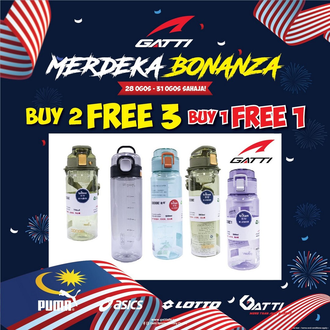 Gatti-Sports-Factory-Outlet-Merdeka-Bonanza-Buy-2-Free-3-Buy-1-Free-1-18 28-31 August 2026: Gatti Sports Factory Outlet: Merdeka Bonanza Buy 2 Free 3 & Buy 1 Free 1 Sportswear Sale Promotion