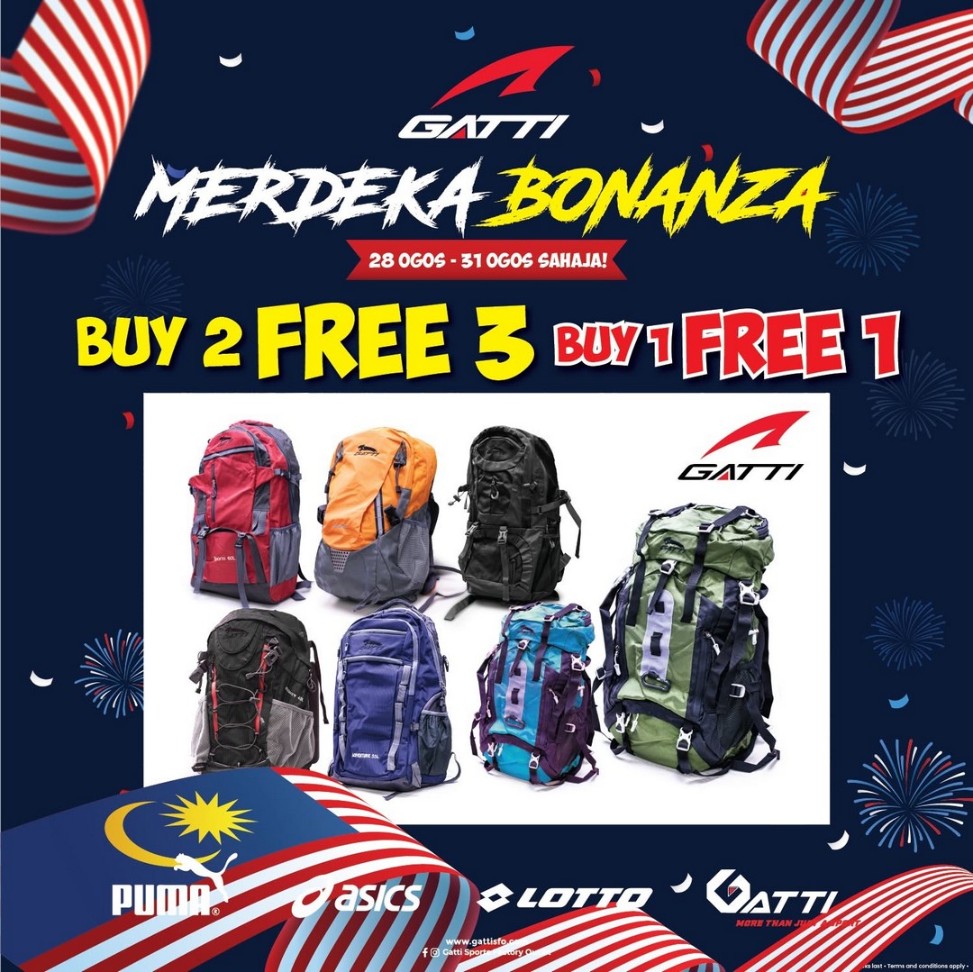 Gatti-Sports-Factory-Outlet-Merdeka-Bonanza-Buy-2-Free-3-Buy-1-Free-1-4 28-31 August 2026: Gatti Sports Factory Outlet: Merdeka Bonanza Buy 2 Free 3 & Buy 1 Free 1 Sportswear Sale Promotion