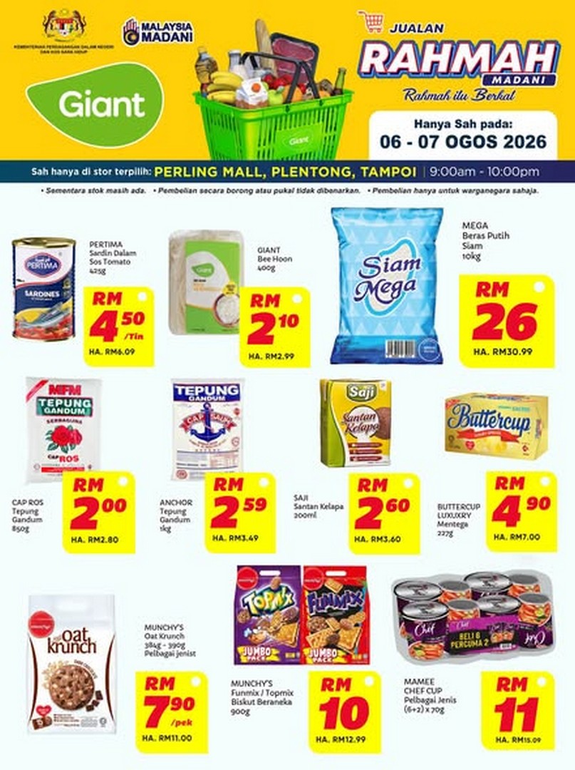 Giant-Malaysia-Daily-Necessities-Sale-2 6-7 August 2026: Giant Malaysia Daily Necessities Sale With Great Savings At Selected Stores