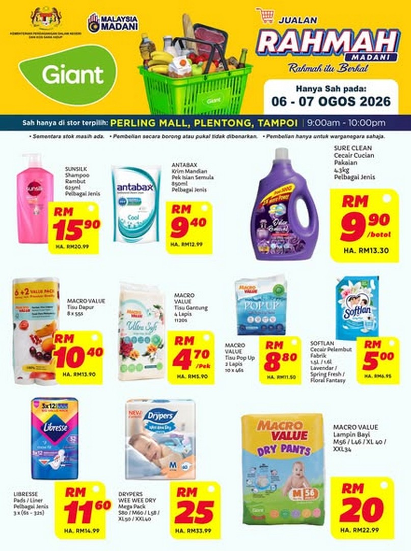 Giant-Malaysia-Daily-Necessities-Sale 6-7 August 2026: Giant Malaysia Daily Necessities Sale With Great Savings At Selected Stores