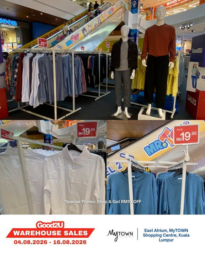 Good2U-Warehouse-Sale-Promotion-at-MyTOWN-Shopping-Centre-12 4-16 August 2026: Good2U Warehouse Sale Promotion at MyTOWN Shopping Centre with Great Fashion Bargains for the Whole Family