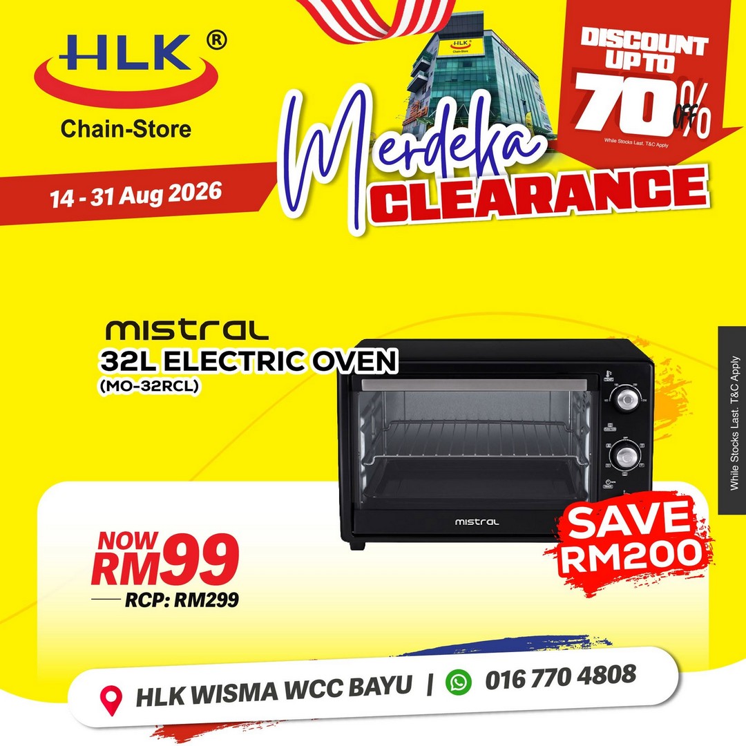 HLK-Chain-Store-Malaysia-Merdeka-Clearance-Sale-18 14-31 August 2026: HLK (Chain-Store) Malaysia: Merdeka Clearance Sale with Up to 70% Off Home Appliances, TVs, Air Conditioners and More