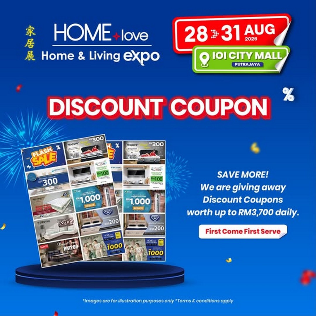 HOMElove-Home-Expo-Home-Shopping-Promotion-1 28-31 August 2026: HOMElove Home Expo: Home Shopping Promotion with Free Gifts, Cash Rebates, Discount Coupons and Lucky Draw Rewards at IOI City Mall, Putrajaya
