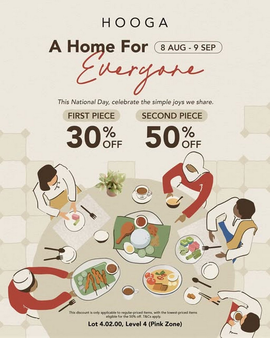 HOOGA-Malaysia-National-Day-Promotion 9 August-9 September 2026: HOOGA Malaysia National Day Promotion: Enjoy Storewide Savings with First Item 30% OFF and Second Item 50% OFF at Pavilion Bukit Jalil