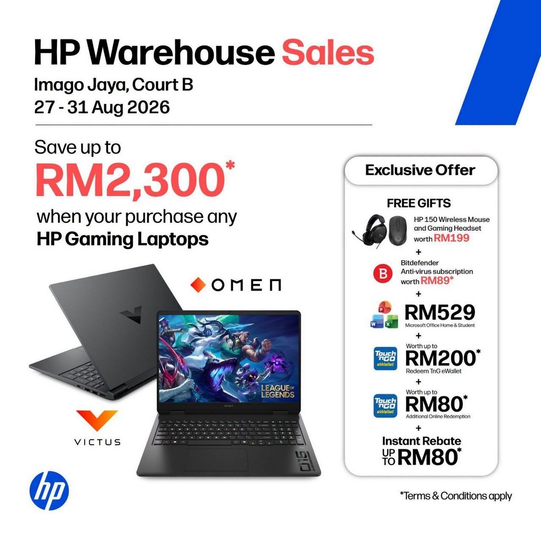 HP-Warehouse-Sale-Save-Up-to-RM2300-on-Laptops-5 27-31 August 2026: HP Warehouse Sale: Save Up to RM2,300 on Laptops, Gaming PCs and Printers Plus a Chance to Win a Luxury Maldives Trip – Sale
