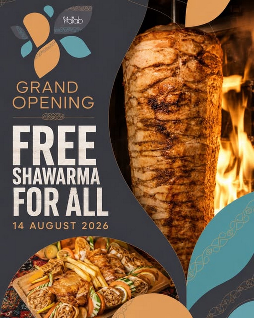 Halab-Setia-Alam-Grand-Opening-Promotion 14 August 2026: Halab Setia Alam: Grand Opening Promotion with Free Shawarma for Everyone