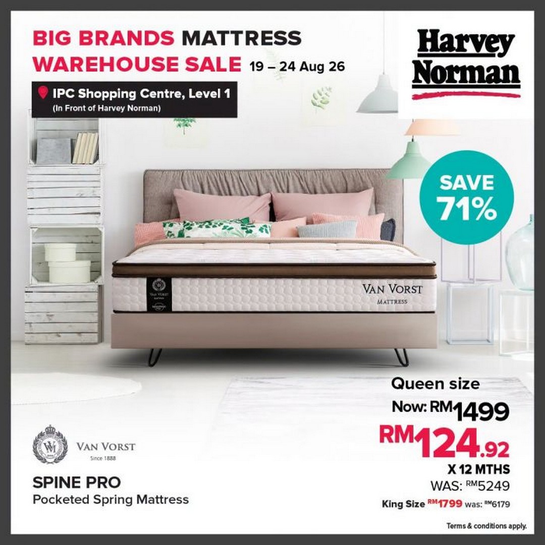 Harvey-Norman-Big-Brands-Mattress-Warehouse-Sale-1 19-24 August 2026: Harvey Norman: Big Brands Mattress Warehouse Sale Up to 80% OFF + Extra 20% OFF at IPC Shopping Centre