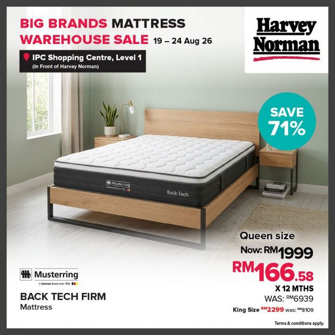 Harvey-Norman-Big-Brands-Mattress-Warehouse-Sale-2 19-24 August 2026: Harvey Norman: Big Brands Mattress Warehouse Sale Up to 80% OFF + Extra 20% OFF at IPC Shopping Centre