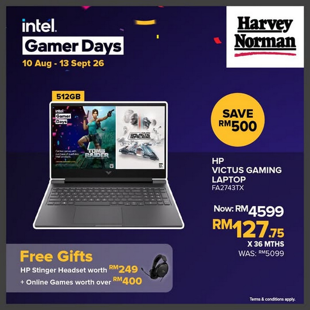 Harvey-Norman-Malaysia-Gaming-Deals-Promotion-2 10 August-13 September 2026: Harvey Norman Malaysia: Gaming Deals Promotion with Free HP Stinger Headset and Online Games Worth Over RM400
