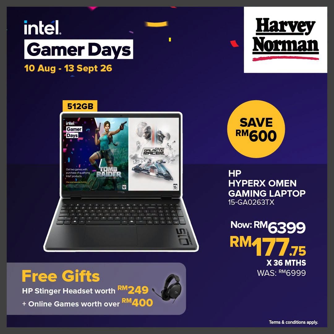 Harvey-Norman-Malaysia-Gaming-Deals-Promotion-4 10 August-13 September 2026: Harvey Norman Malaysia: Gaming Deals Promotion with Free HP Stinger Headset and Online Games Worth Over RM400