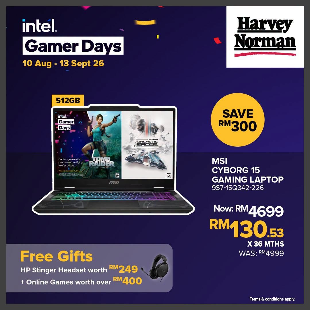 Harvey-Norman-Malaysia-Gaming-Deals-Promotion-5 10 August-13 September 2026: Harvey Norman Malaysia: Gaming Deals Promotion with Free HP Stinger Headset and Online Games Worth Over RM400