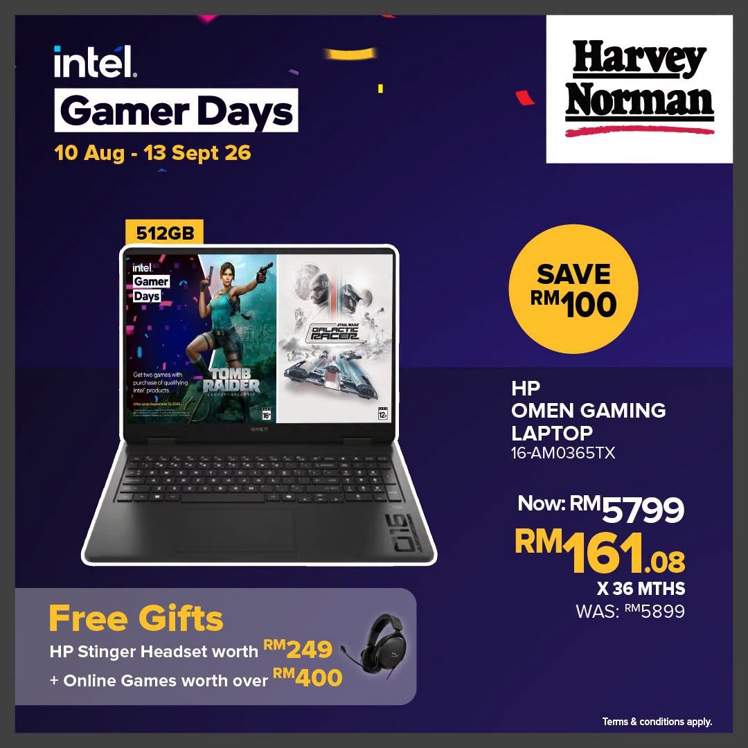 Harvey-Norman-Malaysia-Gaming-Deals-Promotion-6 10 August-13 September 2026: Harvey Norman Malaysia: Gaming Deals Promotion with Free HP Stinger Headset and Online Games Worth Over RM400
