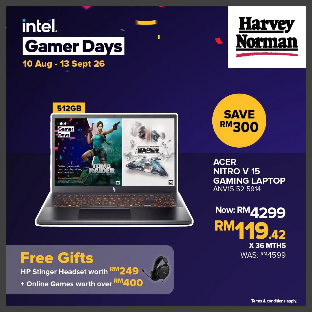 Harvey-Norman-Malaysia-Gaming-Deals-Promotion-7 10 August-13 September 2026: Harvey Norman Malaysia: Gaming Deals Promotion with Free HP Stinger Headset and Online Games Worth Over RM400