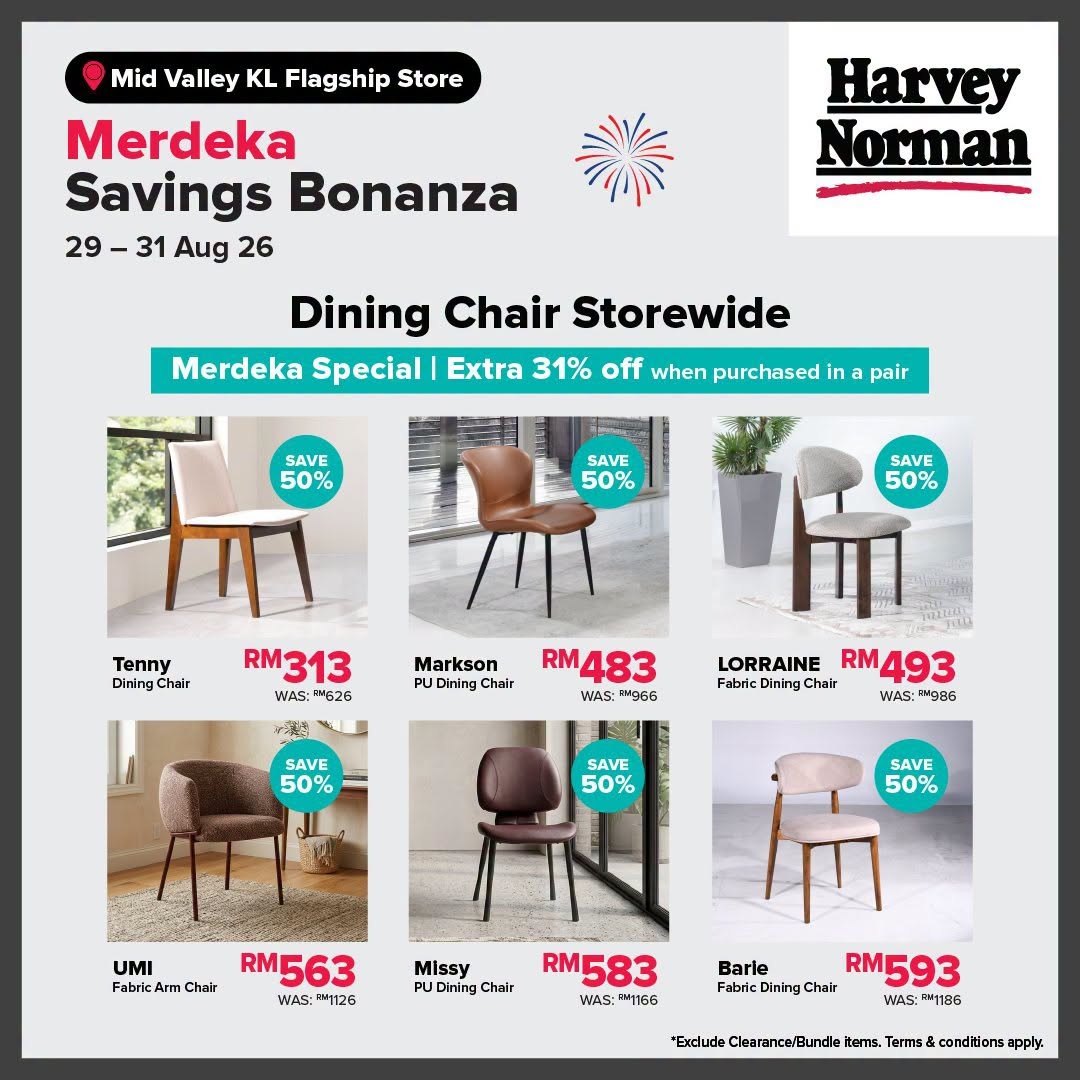 Harvey-Norman-Malaysia-Merdeka-Savings-Bonanza-Promotion-15 29-31 August 2026: Harvey Norman Malaysia, Merdeka Savings Bonanza Promotion with RM1 Lucky Draw, Sure Win Prizes and In-Store Activities