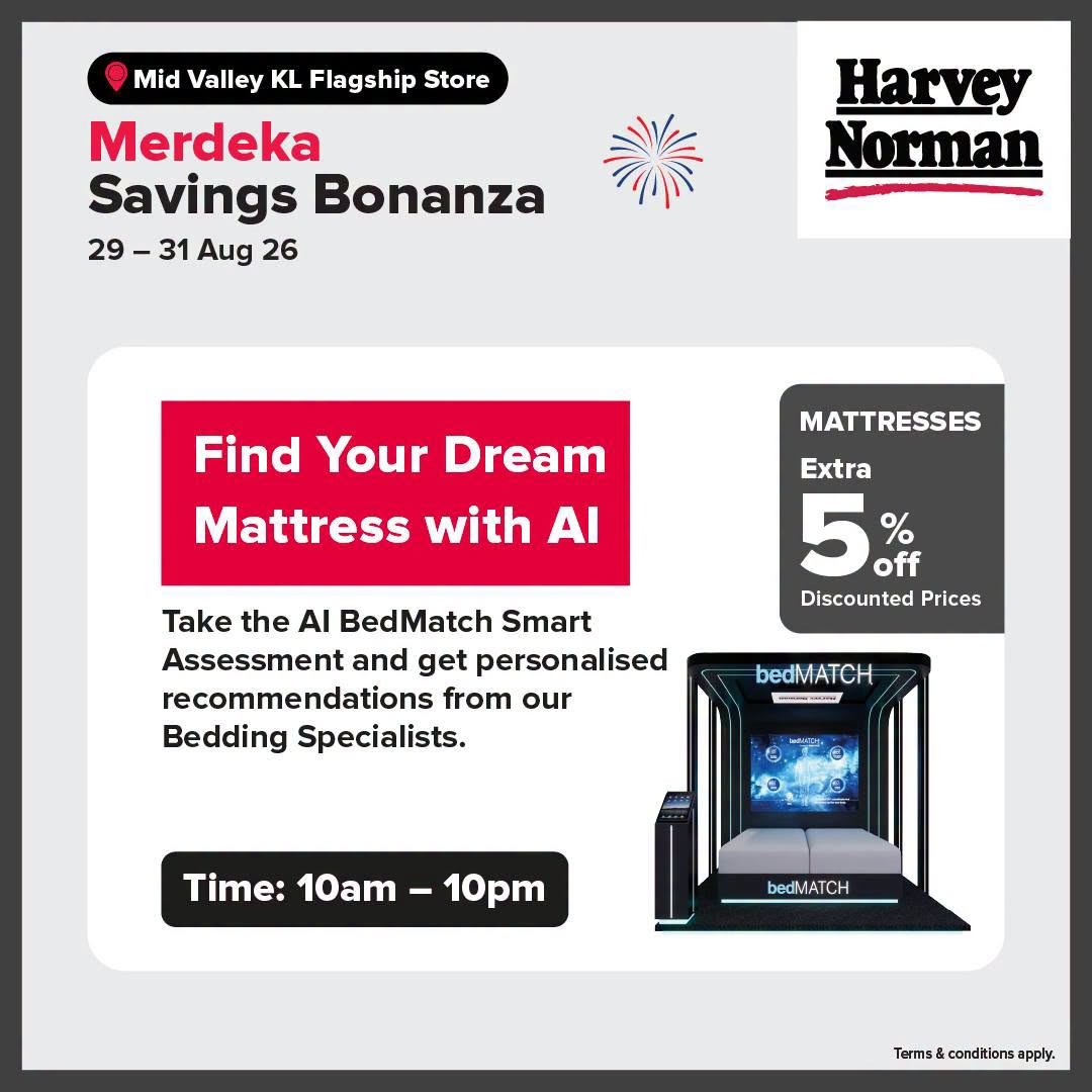 Harvey-Norman-Malaysia-Merdeka-Savings-Bonanza-Promotion-5 29-31 August 2026: Harvey Norman Malaysia, Merdeka Savings Bonanza Promotion with RM1 Lucky Draw, Sure Win Prizes and In-Store Activities