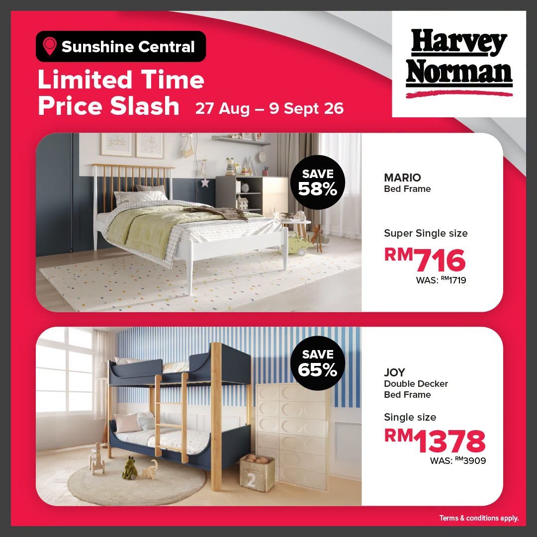 Harvey-Norman-Malaysia-Sunshine-Central-Limited-Time-Price-Slash-8 27 August-9 September 2026: Harvey Norman Malaysia Sunshine Central Limited Time Price Slash Promotion, Save Up to 80% Off on Selected Favourites