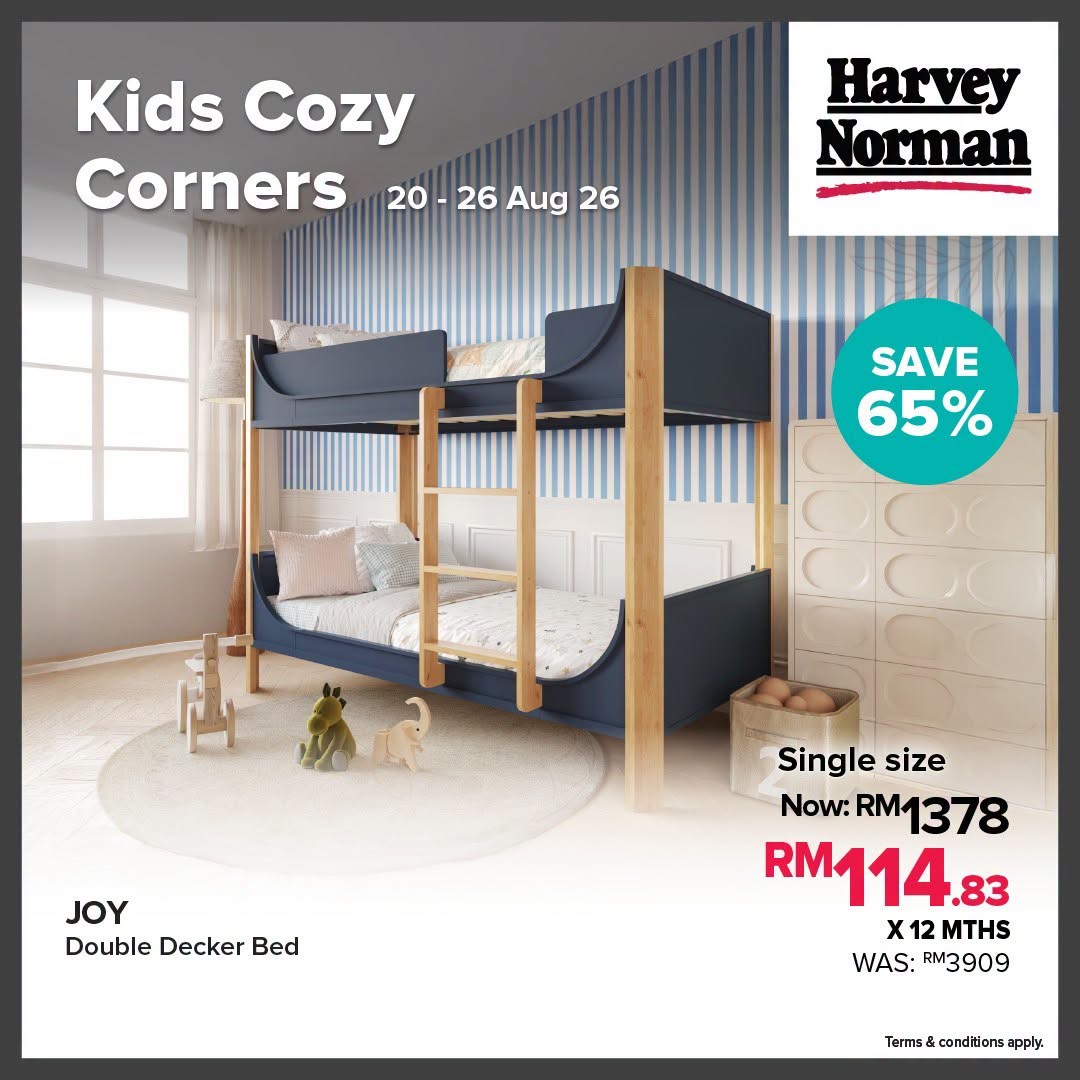 Harvey-Norman-Malaysia-Up-to-68-Off-Kids-Bedroom-Essentials-Sale-7 20-26 August 2026: Harvey Norman Malaysia: Up to 68% Off Kids' Bedroom Essentials Sale and Limited-Time Home Deals