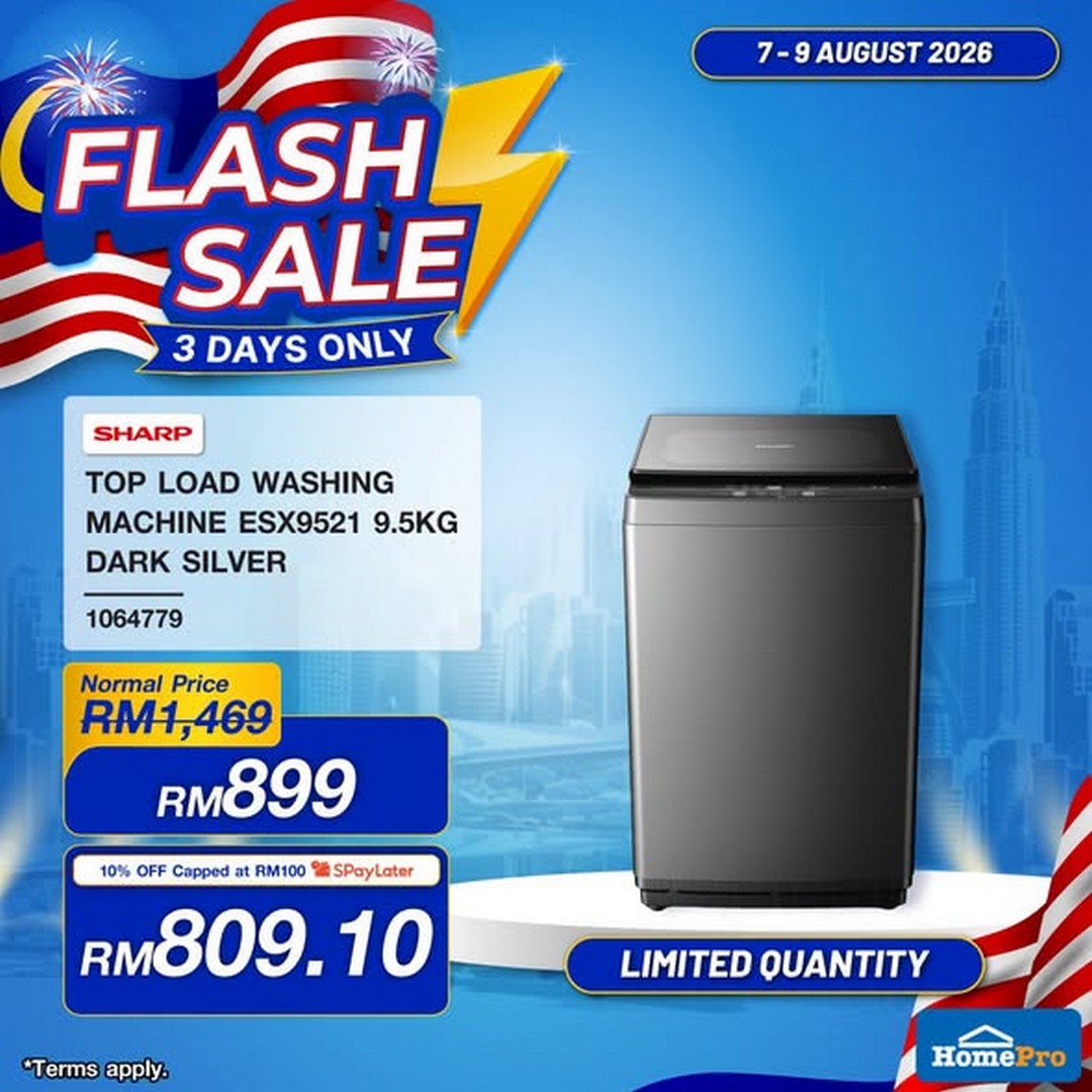 HomePro-Malaysia-Flash-Sale-Promotion-3 7-9 August 2026: HomePro Malaysia Flash Sale Promotion: 3-Day Home Appliances and Household Essentials Special Deals at Selected Stores and Online