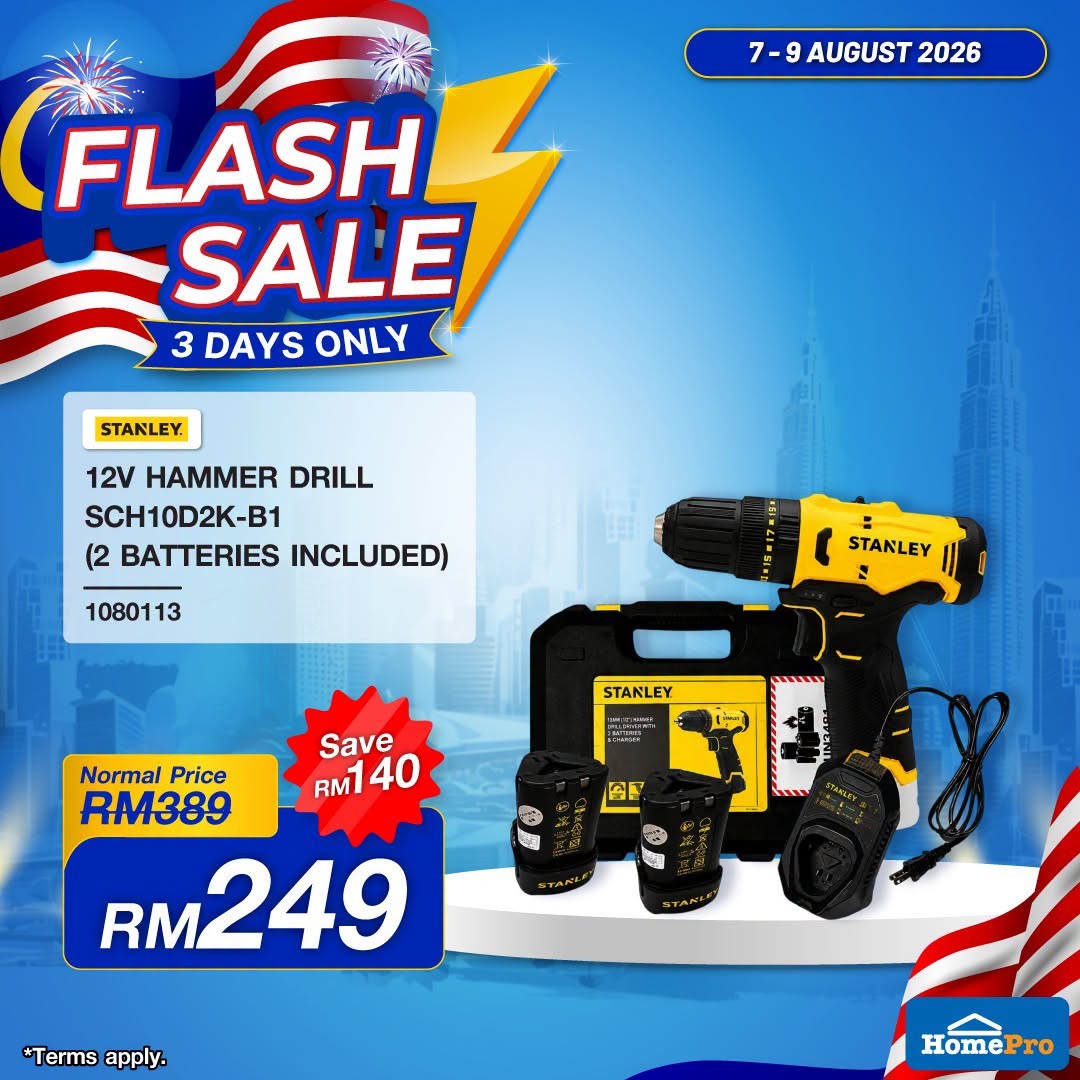 HomePro-Malaysia-Flash-Sale-Promotion-4 7-9 August 2026: HomePro Malaysia Flash Sale Promotion: 3-Day Home Appliances and Household Essentials Special Deals at Selected Stores and Online