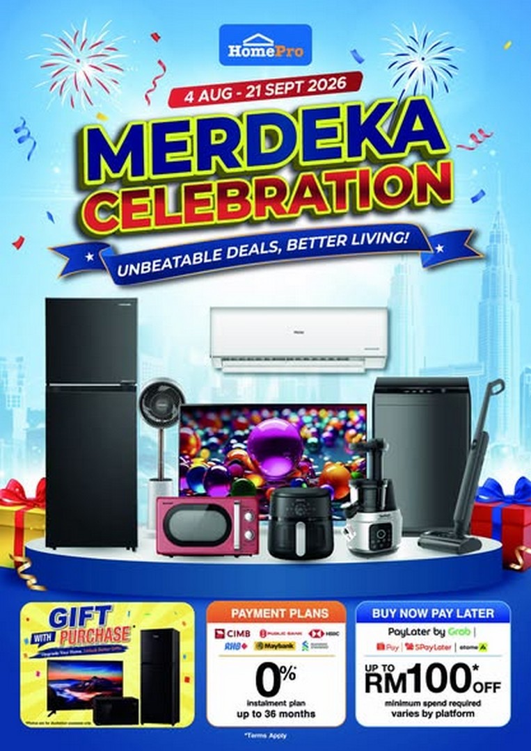 HomePro-Malaysia-Merdeka-Sale 4 August–21 September 2026: HomePro Malaysia Merdeka Sale Promotion – Save Big on Home Appliances, Furniture, Renovation Essentials and More