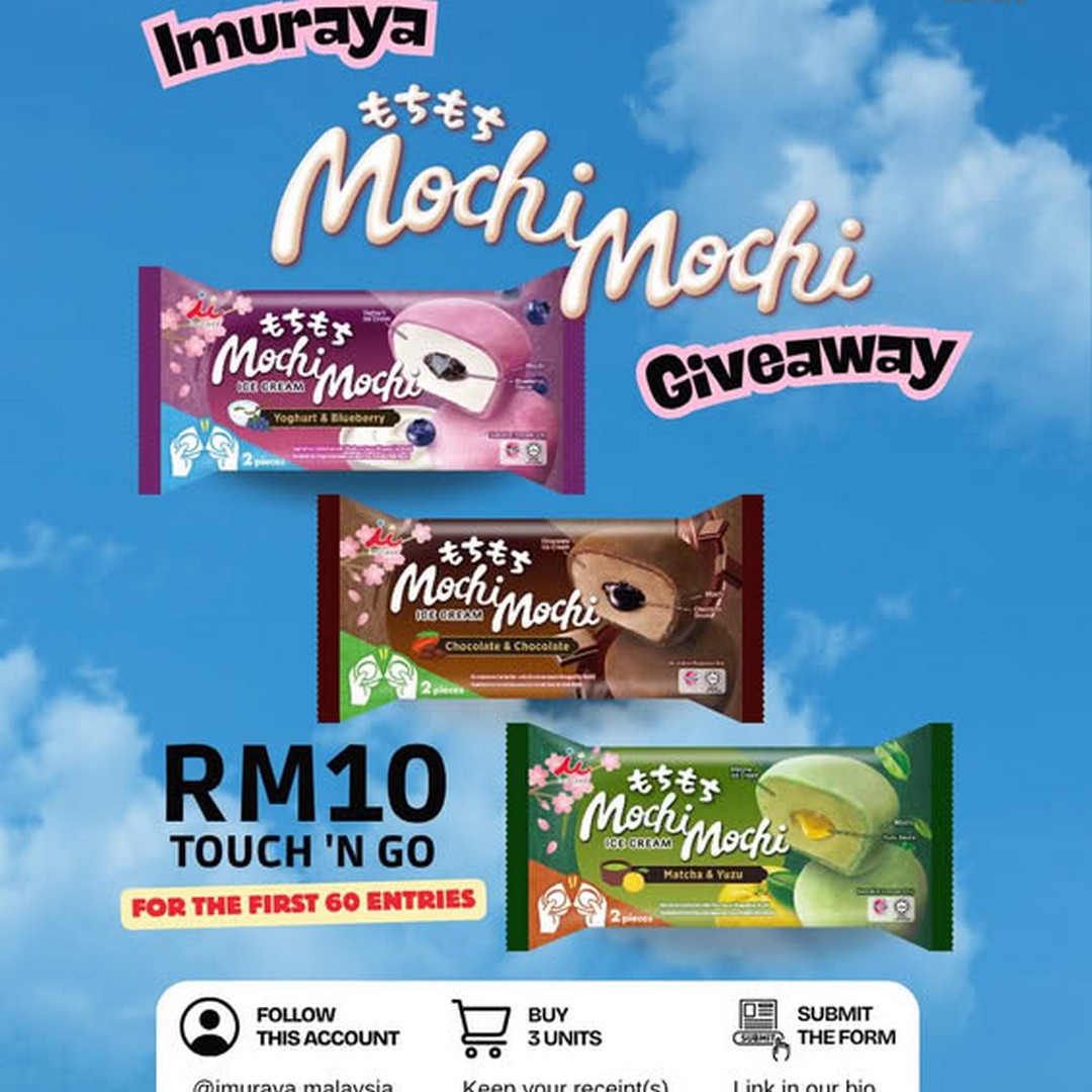 Imuraya-Malaysia-RM10-Touch-n-Go-Reload-PIN-Promotion 19 August 2026 onwards: Imuraya Malaysia RM10 Touch ’n Go Reload PIN Promotion When You Buy 3 MOCHI MOCHI 2P