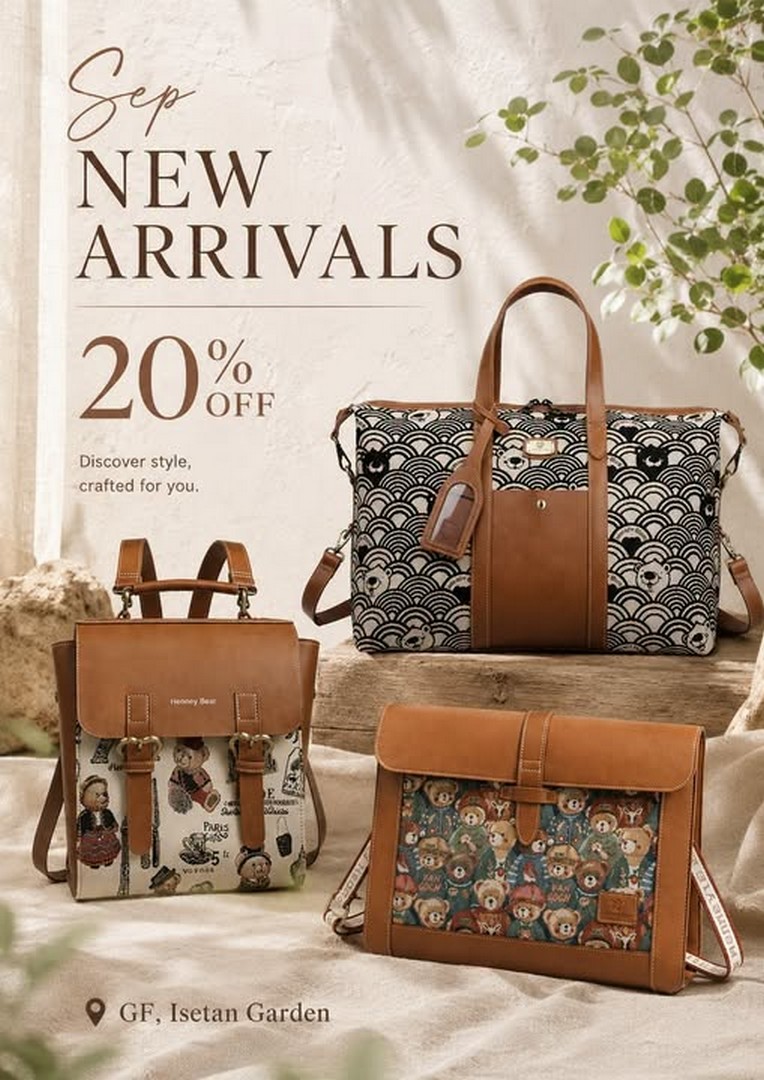 Isetan-Kuala-Lumpur-Henney-Bear-September-New-Arrivals-20-OFF 27 August 2026 onwards: Isetan Kuala Lumpur: Henney Bear September New Arrivals 20% OFF Promotion at Isetan The Gardens