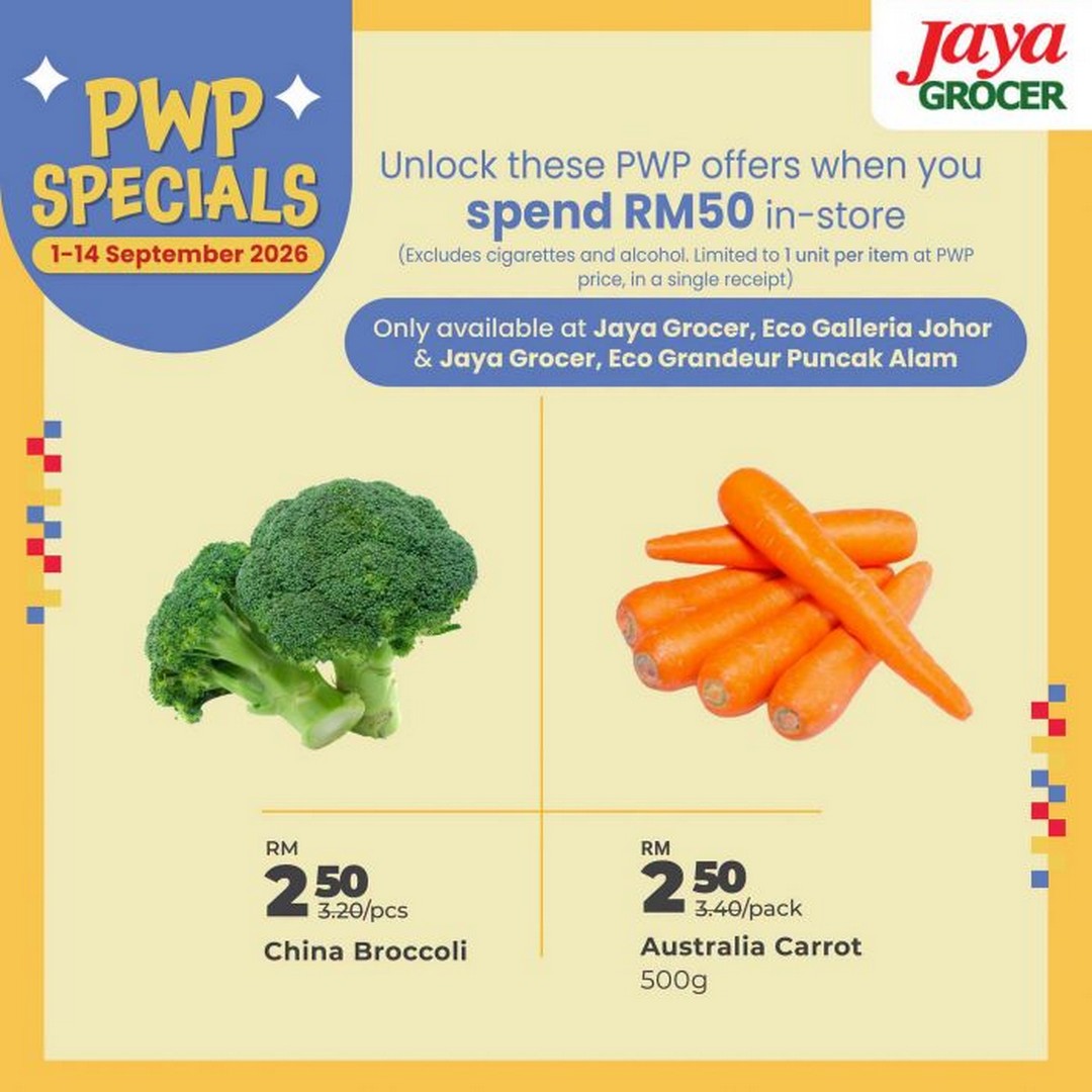 Jaya-Grocer-PWP-Promotion-RM1-Deals-with-RM50-Minimum-1 1-14 September 2026: Jaya Grocer PWP Promotion, RM1 Deals with RM50 Minimum Spend at Eco Galleria Johor & Eco Grandeur Puncak Alam